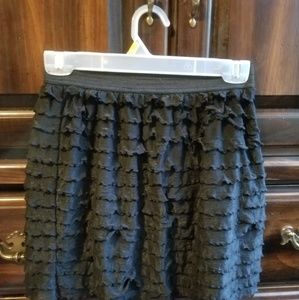 frilly black skirt